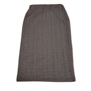 Mossimo Pencil Skirt Womens Xsmall Gray Textured Pull On Winter Knee Length